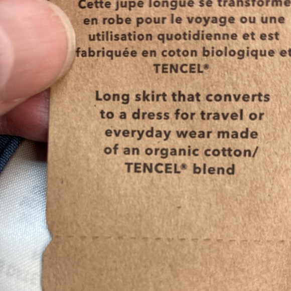 Patagonia Skirt Dress NWT size Large Organic Cotton striped blue convertible - Picture 8 of 11